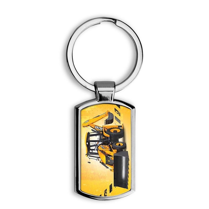 JCB mintás fém kulcstartó 2