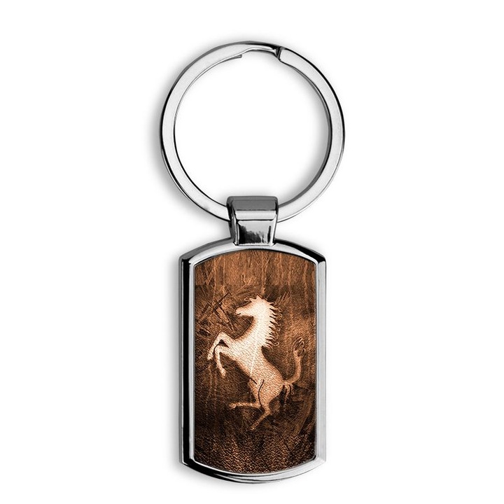 Breloc din metal, Mobiltokguru, Model Ferrari 36, 8 cm, Maro