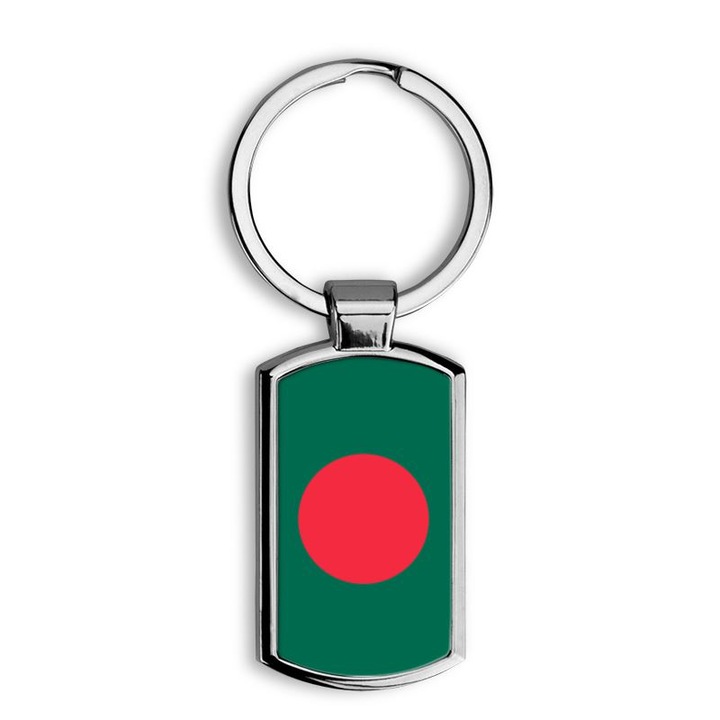 Banglades zászlaja mintás fém kulcstartó 1