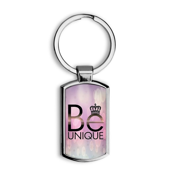 Be unique mintás fém kulcstartó 1