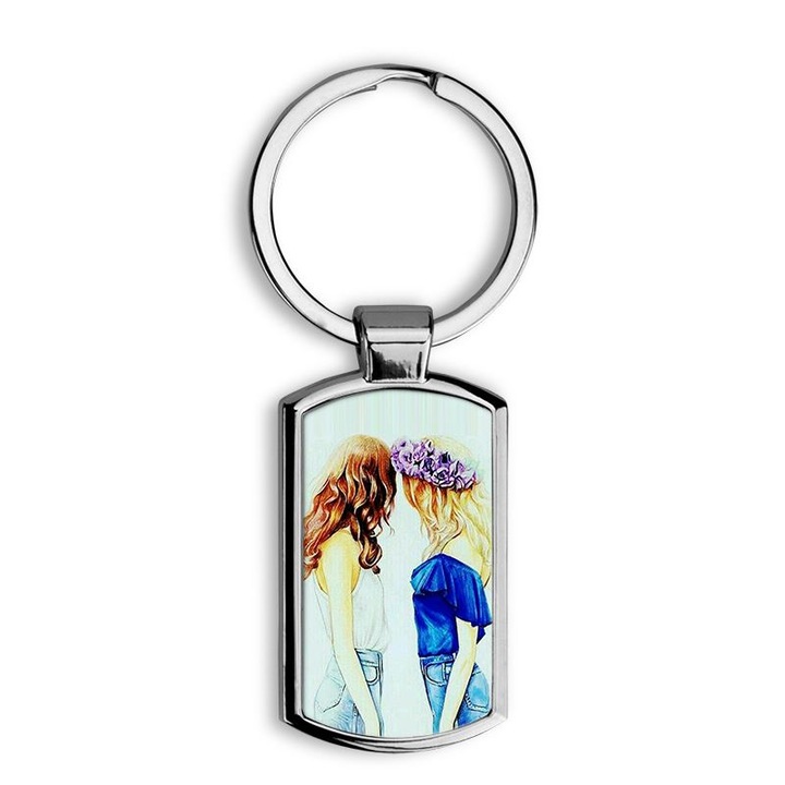 Barátnők Best Friends BFF mintás fém kulcstartó 5