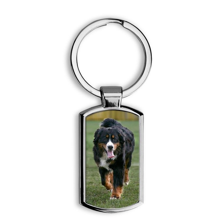 Berni pásztorkutya mintás fém kulcstartó 1