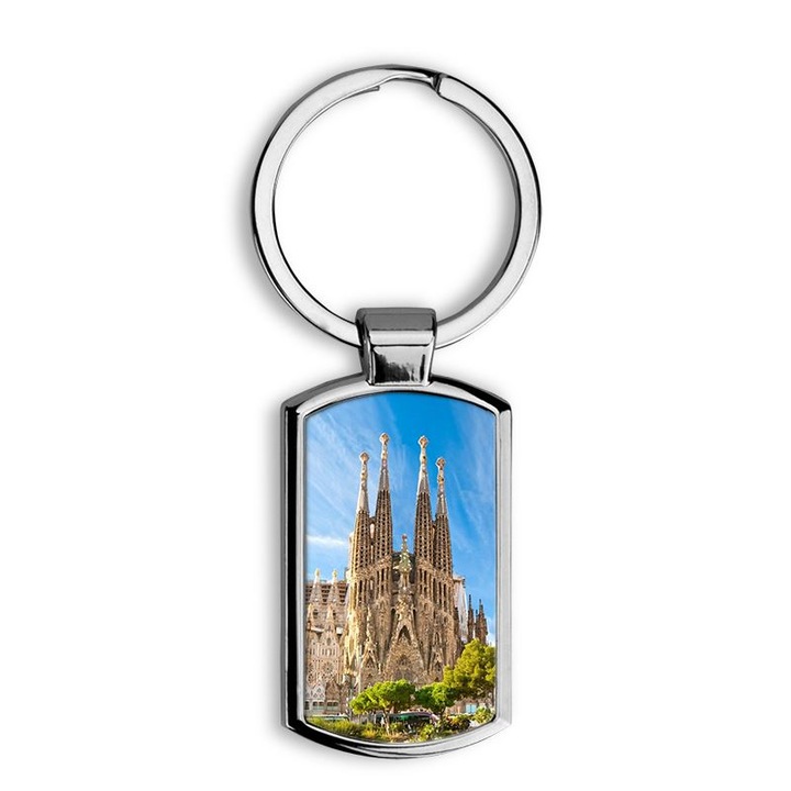 Barcelona mintás fém kulcstartó 1