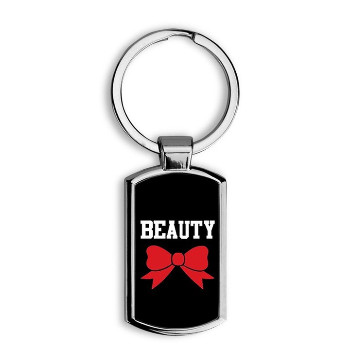 Beast - Beauty mintás fém kulcstartó 2