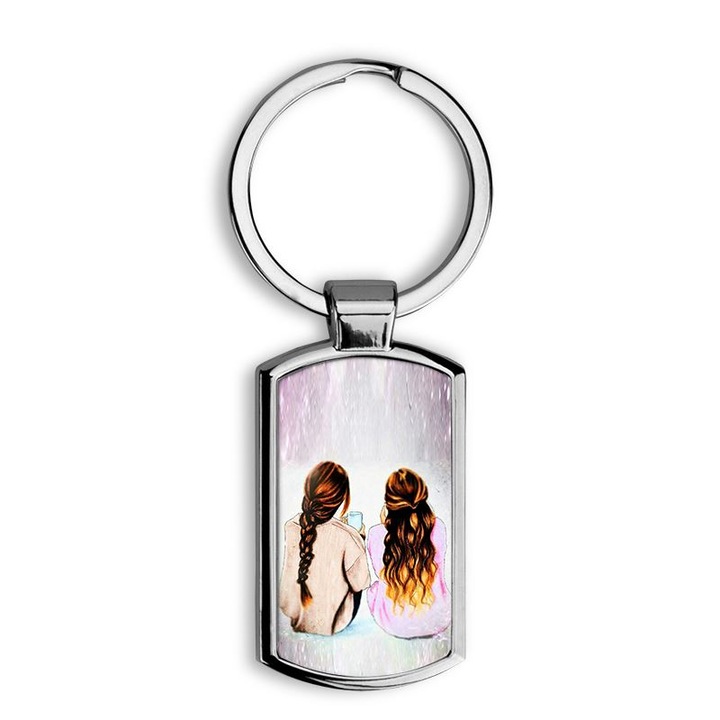 Barátnők Best Friends BFF mintás fém kulcstartó 7