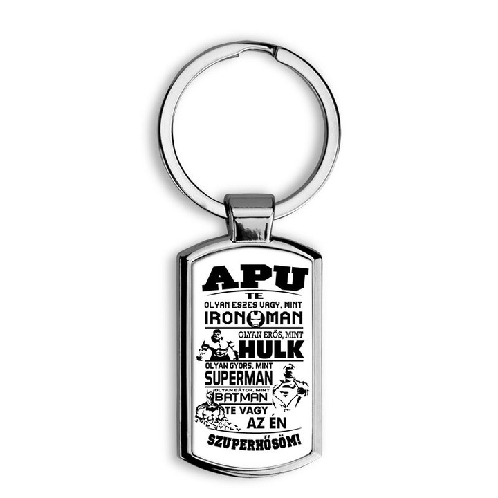 Apu az én szuperhősöm mintás fém kulcstartó 1