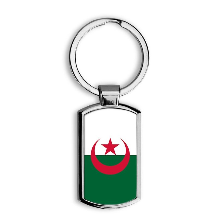 Algéria zászlaja mintás fém kulcstartó 1