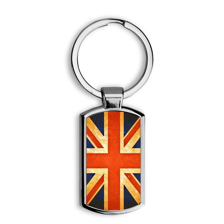 Anglia zászlaja mintás fém kulcstartó 2