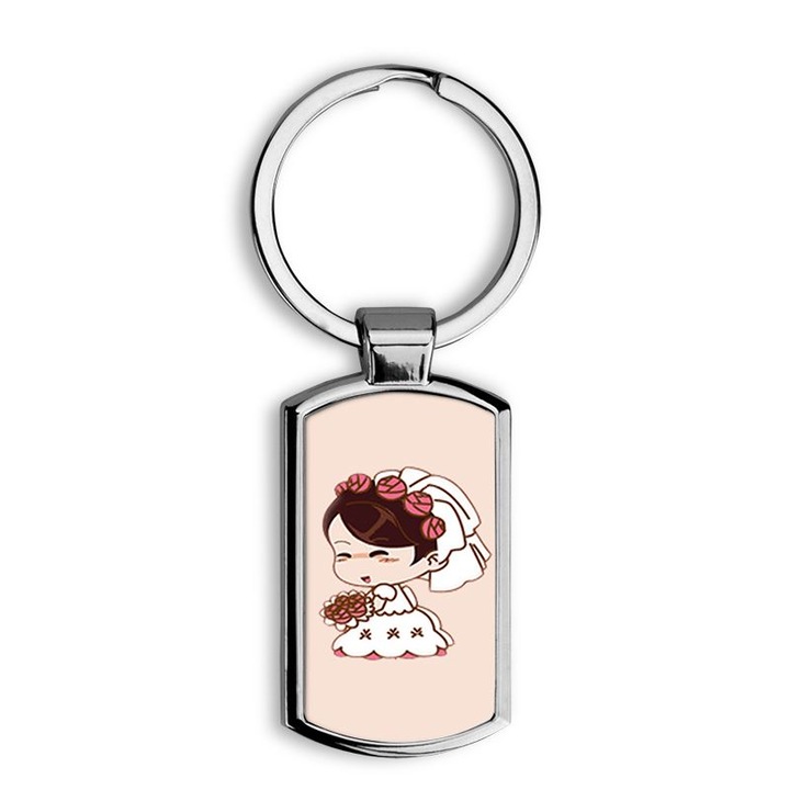 Az ifjú pár mintás fém kulcstartó 1