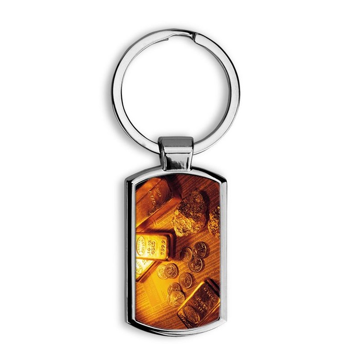 Aranyak mintás fém kulcstartó 1