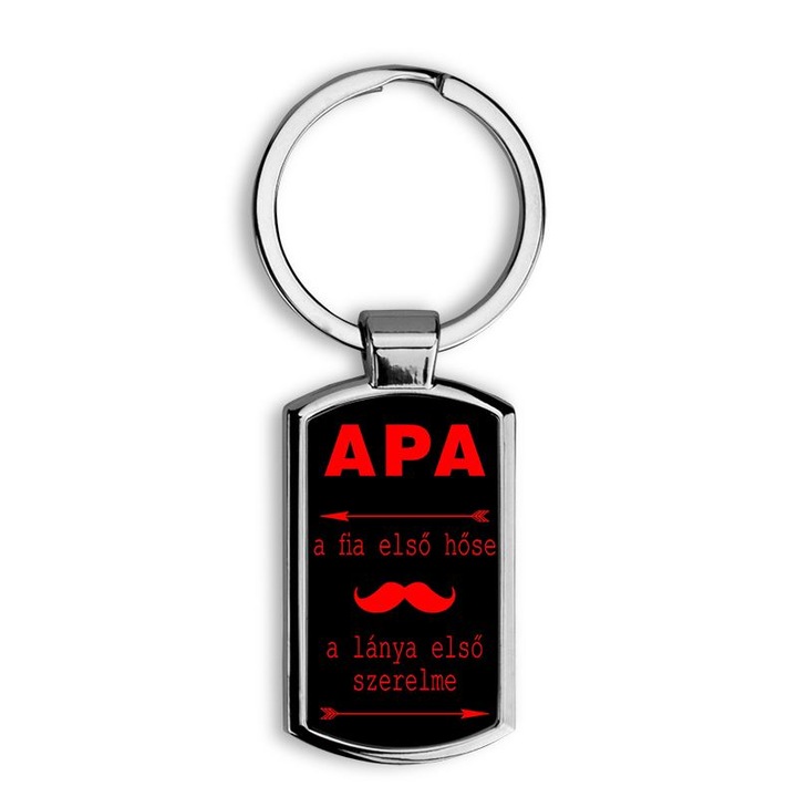 Apa a hős mintás fém kulcstartó 1