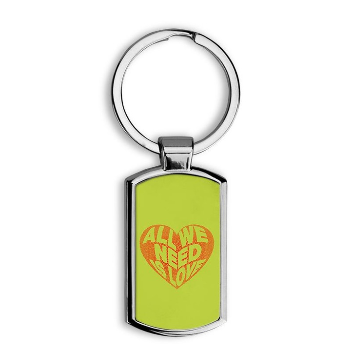 All we need is love mintás fém kulcstartó 1