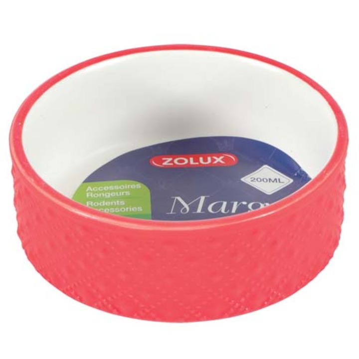 Zolux Margot 200 ml kerámia tál rágcsálóknak piros