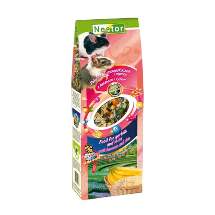 Nestor Táp egerek és egérugróknak banánnal és rizzsel 700ml/370