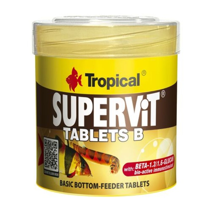 Tropical Supervit Tablets B 50ml/36g 200db haltáp süllyedő tabletta formájában