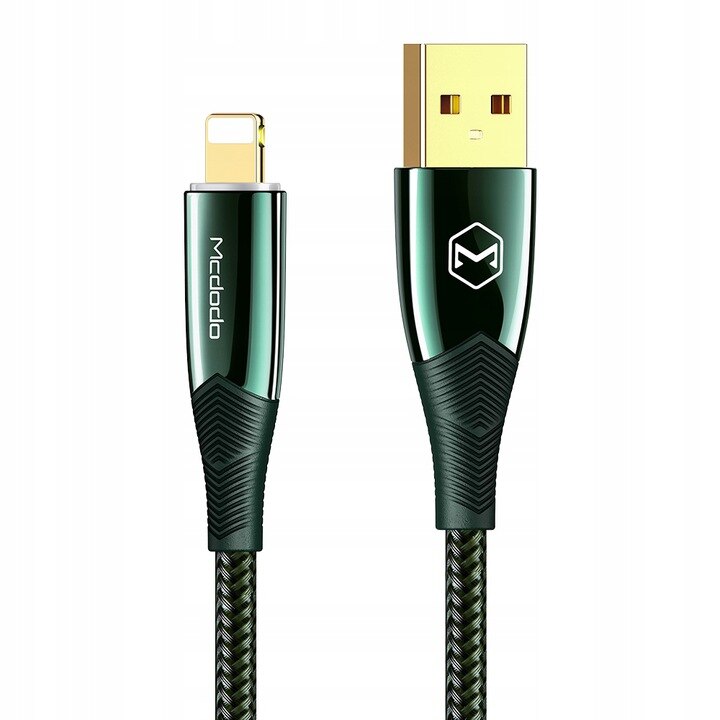 Cablu Mcdodo Quick Charge 3A Lightning de 1,8 m verde