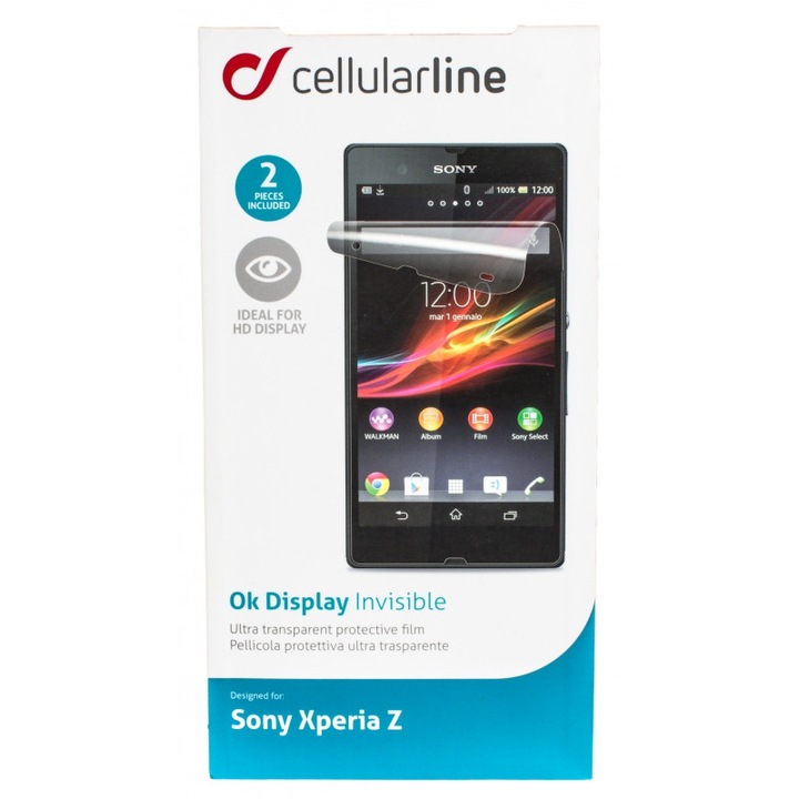 Протектор Cellular Line за Sony Xperia Z, 2бр