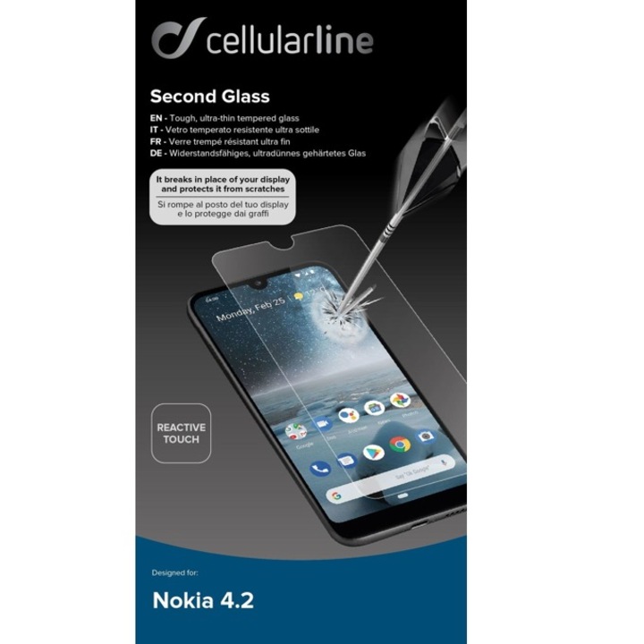 Закален стъклен протектор Cellular Line за Nokia 4.2