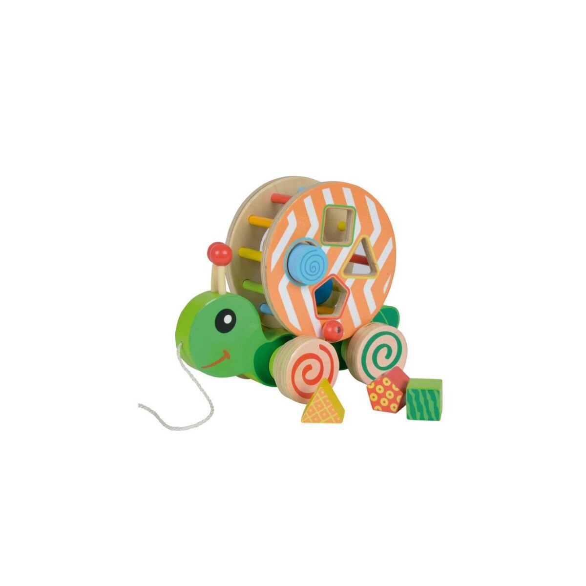 Jucarie animalut de tras din lemn Eichhorn