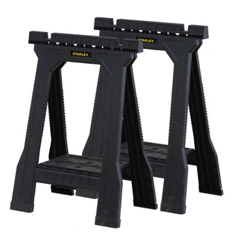 Set doua capre de lucru pliabile Stanley, negru, max. 362 kg Set doua capre de lucru pliabile Stanley, negru, max. 362 kg