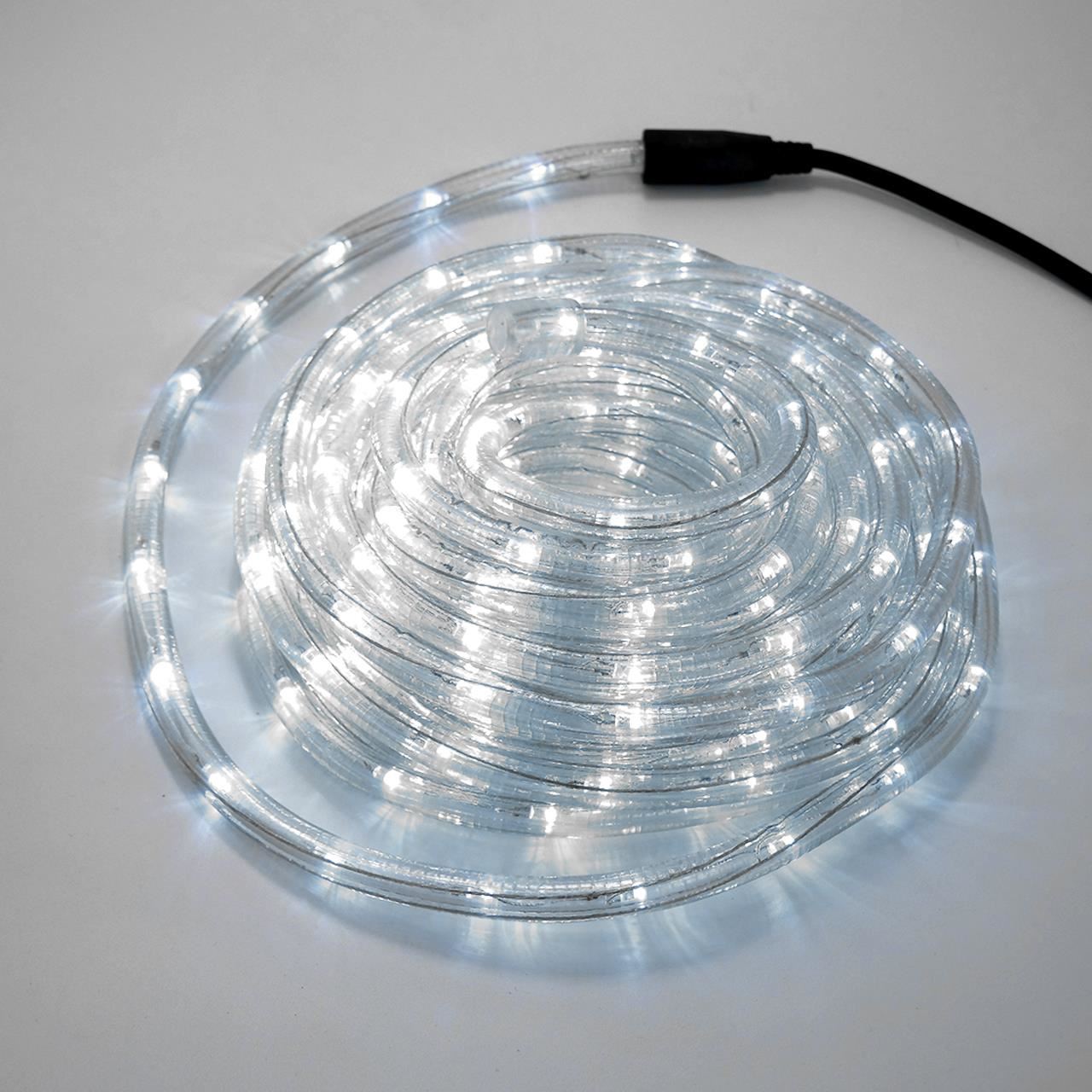 Furtun de lumina LED, exterior, 6 m, alb rece