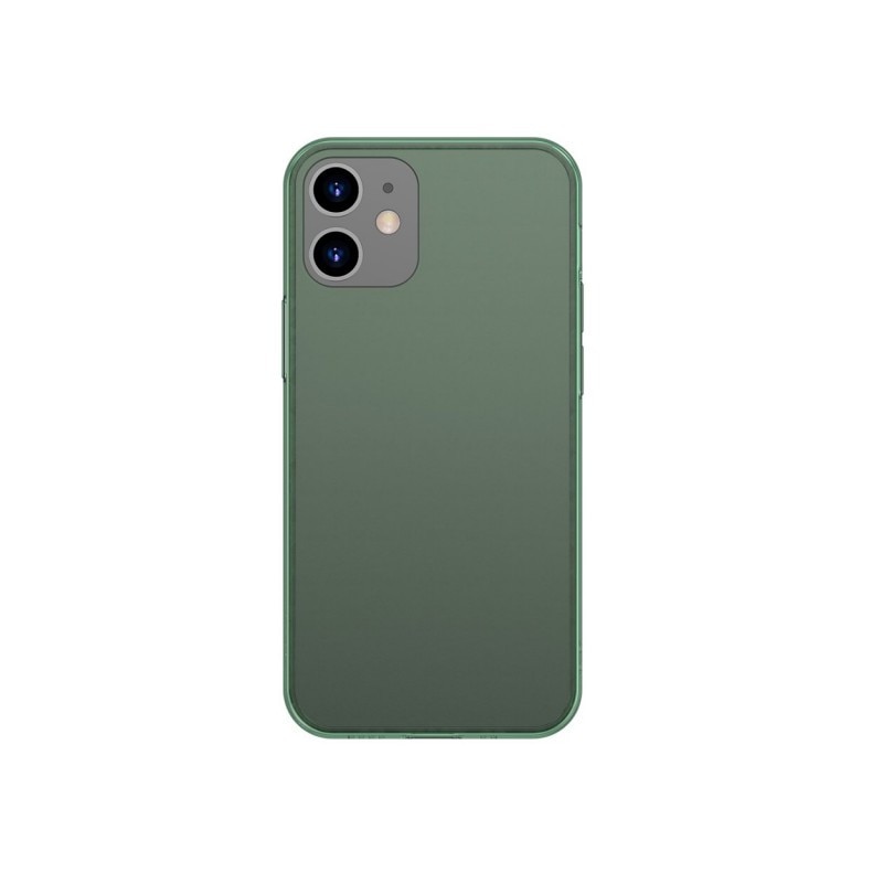Husa Premium Baseus Cu Spate Sticla Matta Si Rama Din Silicon Pentru iPhone 12 / 12 Pro, Verde
