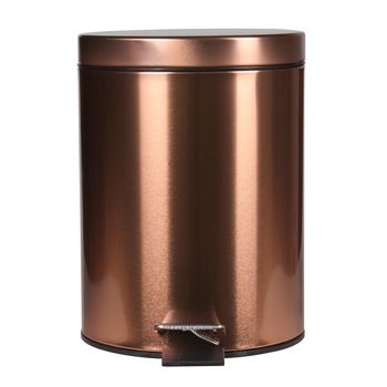 Cos de gunoi,de culoare bronz,cu galeata cu maner si clapeta de deschidere,5 l Cos de gunoi,de culoare bronz,cu galeata cu maner si clapeta de deschidere,5 l