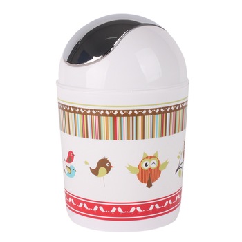 Cos de gunoi,model animale din padure,multicolor,clapeta de deschidere,4 l Cos de gunoi,model animale din padure,multicolor,clapeta de deschidere,4 l