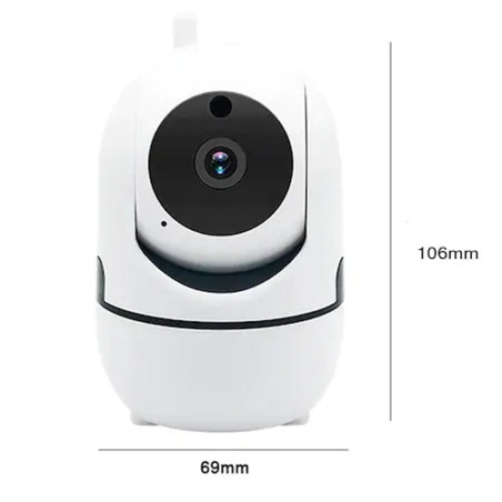 IP камера WiFi за видеонаблюдение и управление от телефон, Въртяща се 360, Двупосочен Интерком