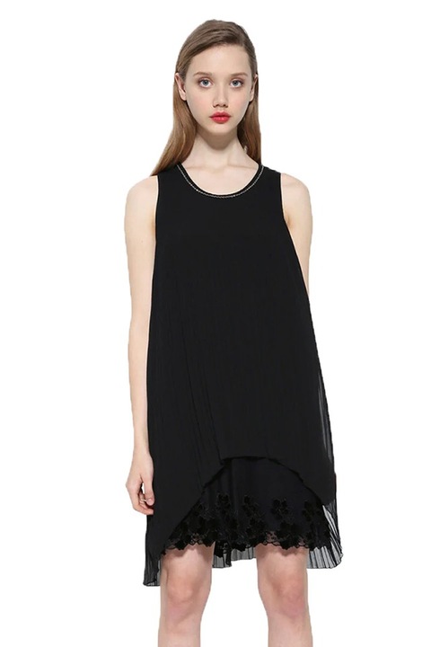 Къса рокля без ръкави Hudson, Черен, 38-40