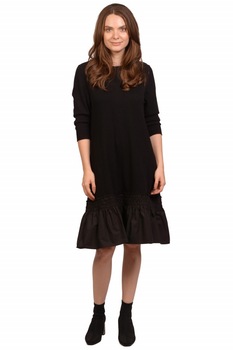 Rochie tricotata 55534 NG, Negru, M Rochie tricotata 55534 NG, Negru, M