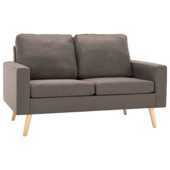 Canapea cu 2 locuri, vidaXL, Tesatura, 130 x 76 x 82,5 cm, Taupe Canapea cu 2 locuri, vidaXL, Tesatura, 130 x 76 x 82,5 cm, Taupe