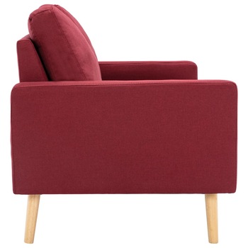 Canapea cu 2 locuri, vidaXL, Tesatura, 130 x 76 x 82,5 cm, Rosu Canapea cu 2 locuri, vidaXL, Tesatura, 130 x 76 x 82,5 cm, Rosu