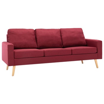 Canapea cu 3 locuri, vidaXL, Tesatura, 184 x 76 x 82,5 cm, Rosu Canapea cu 3 locuri, vidaXL, Tesatura, 184 x 76 x 82,5 cm, Rosu