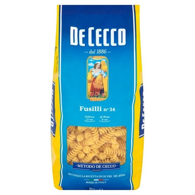 Paste Fusilli De Cecco 500g
