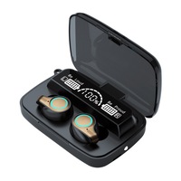 Casti in ear wireless, TWS, Touch, Mini, M18, Sport, Impermeabil, Auriu