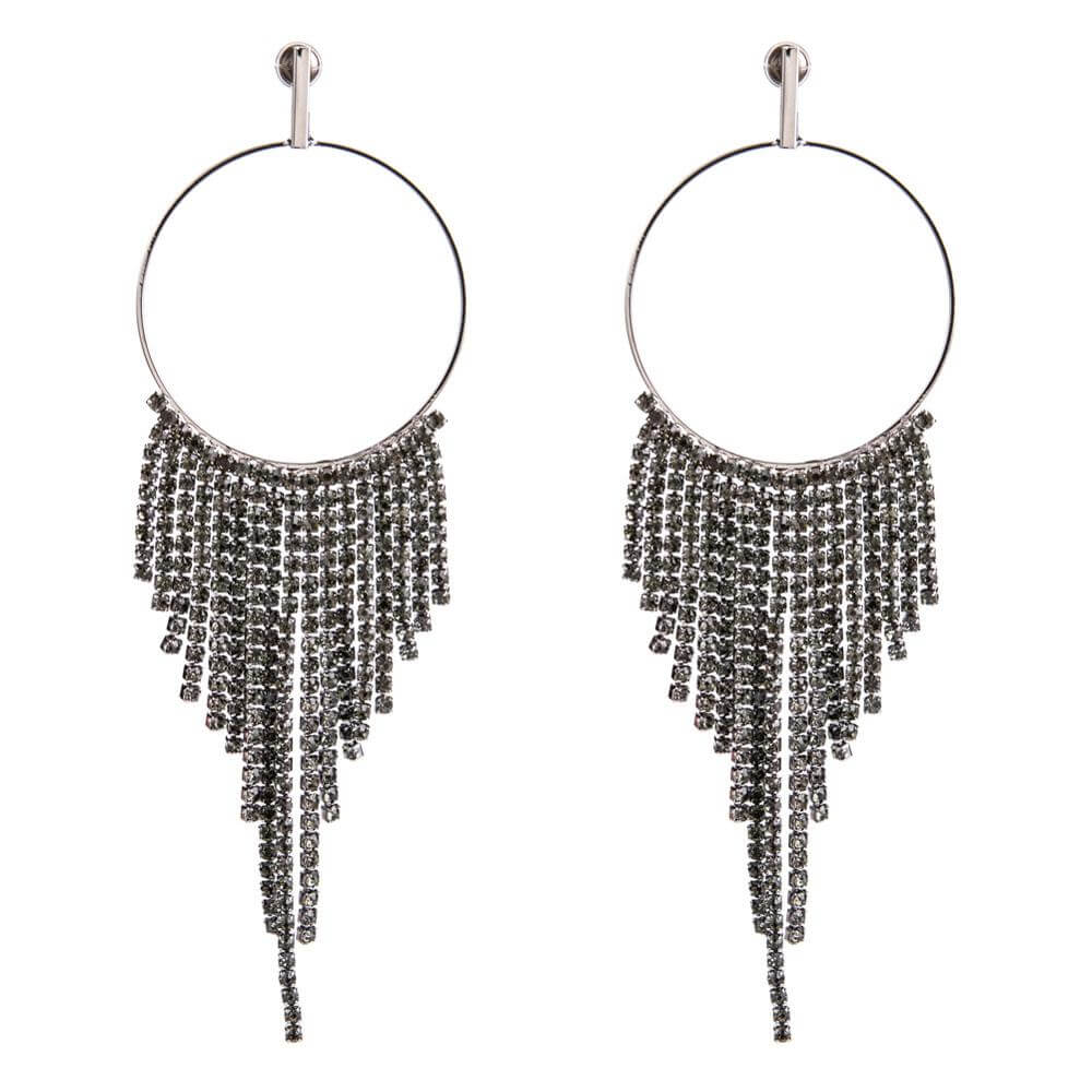 Cercei bohemia hoops platinum