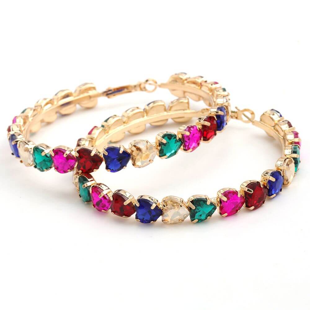 Cercei luna heart, golden