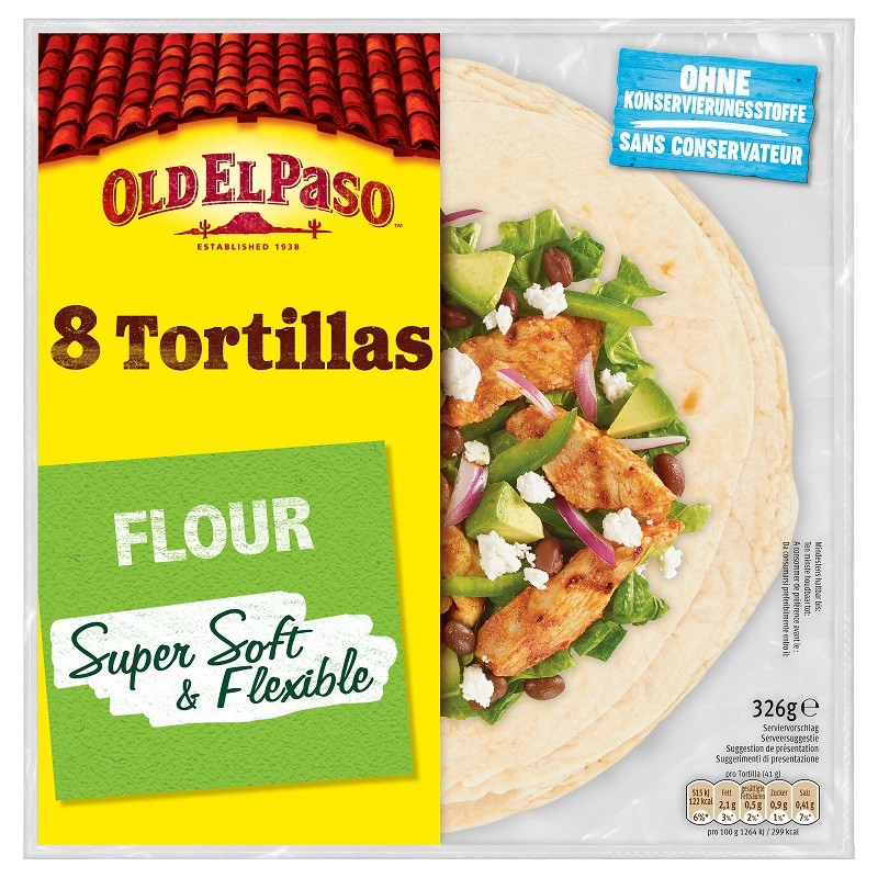 Tortillas Old El Paso, 8buc, 326g