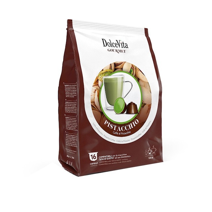 Capsule Pistacchio Dolce Vita Compatibile Dolce Gusto, 16 bucati, 208 g