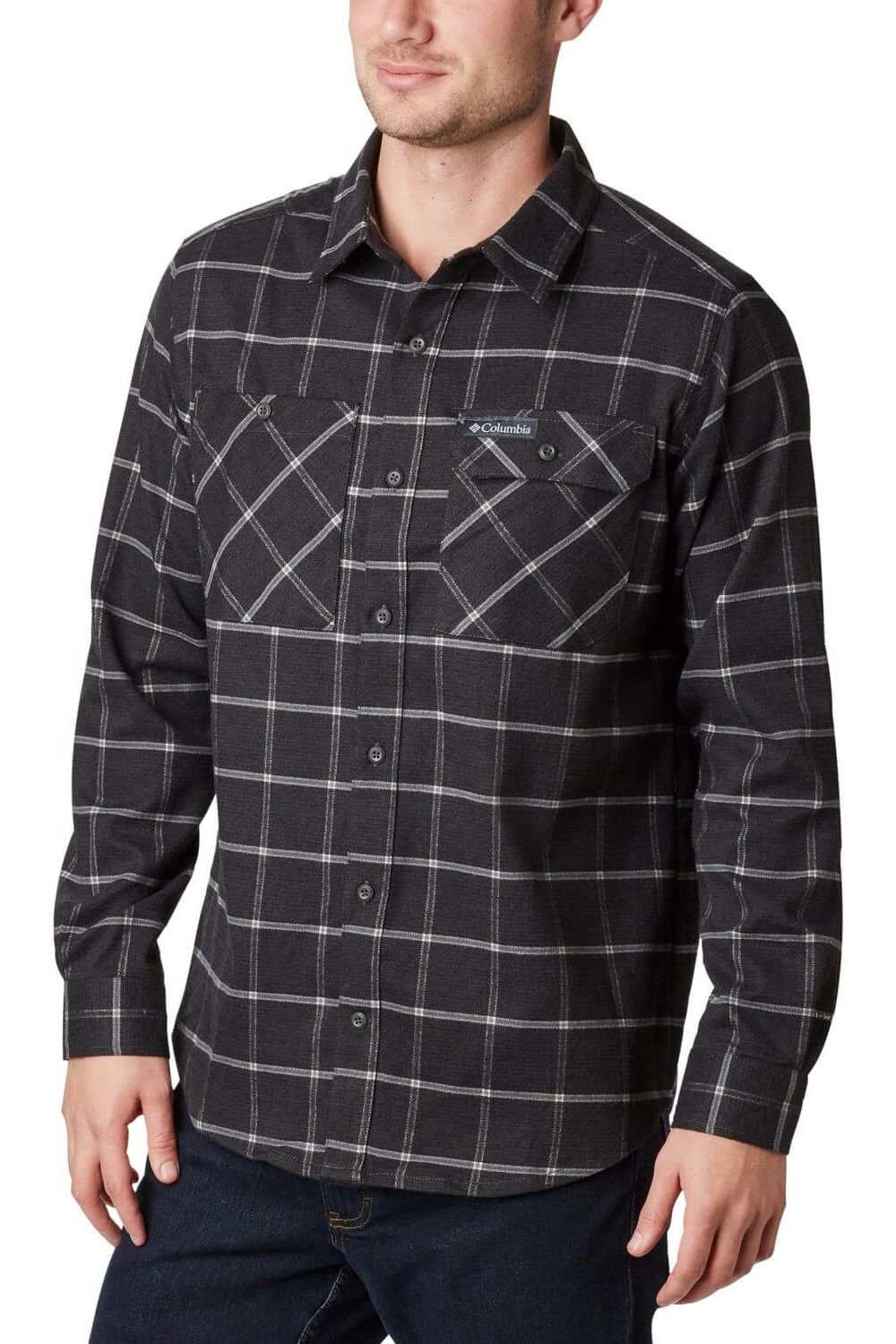 Camasa pentru barbati, Columbia Outdoor Elements Stretch Flannel, Negru, Negru