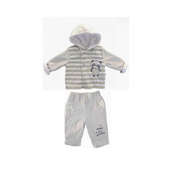 Set 2 piese jacheta si pantalonasi, bebe, Tom Kids, Gri Set 2 piese jacheta si pantalonasi, bebe, Tom Kids, Gri