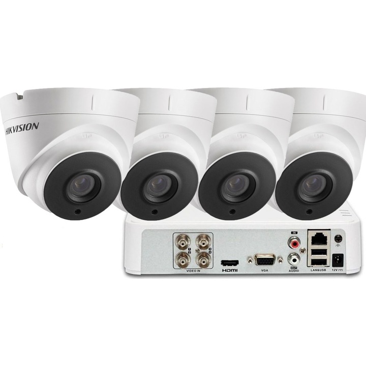 Sistem camera supraveghere, 5MP, monitorizare de la distanta, 1T