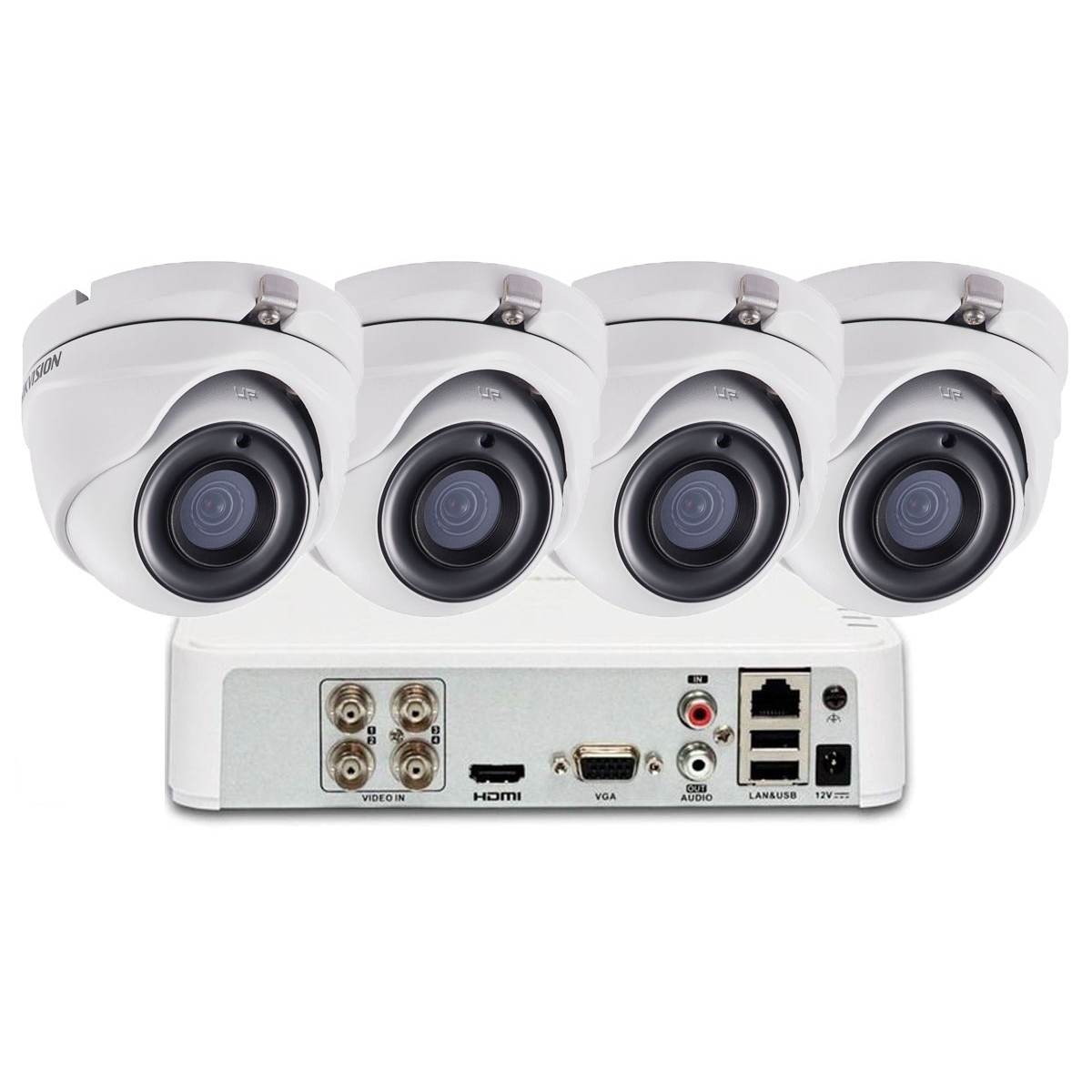 Sistem supraveghere Hikvision 4 camere Ultra Low-Light 2MP Full HD, IR 30M