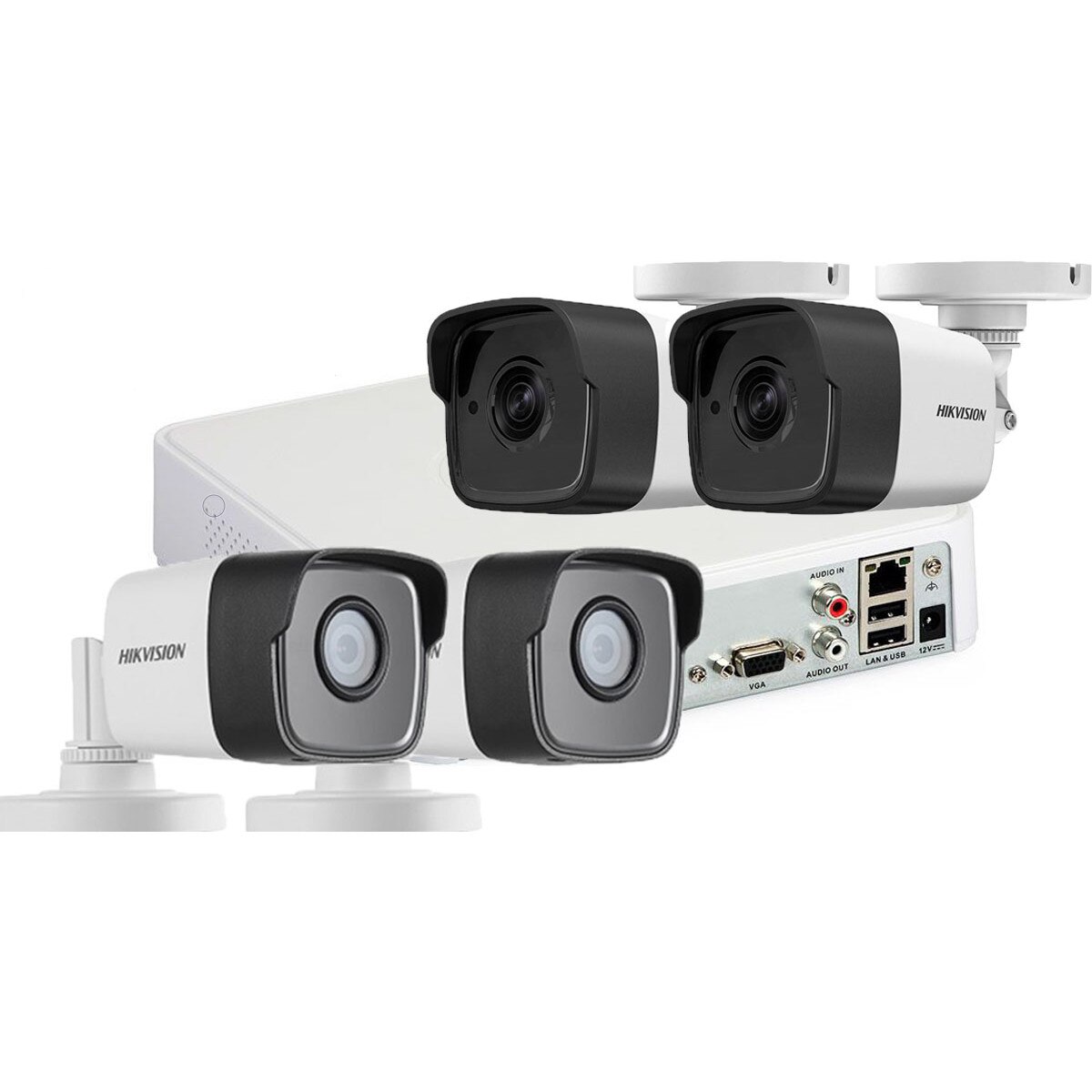 Sistem supraveghere Hikvision 4 camere FullHD 1080p, IR30M
