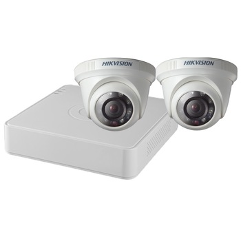 Sistem supraveghere video Hikvision 2 camere TurboHD 720P de interior, IR 20M Sistem supraveghere video Hikvision 2 camere TurboHD 720P de interior, IR 20M