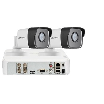Sistem supraveghere video 2 camere Hikvision 2MP FullHD Ultra Low-Light, IR 80M Sistem supraveghere video 2 camere Hikvision 2MP FullHD Ultra Low-Light, IR 80M