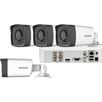 Sistem Supraveghere Hikvision 4 Camere de exterior Turbo HD 720p 1MP, IR 40M Sistem Supraveghere Hikvision 4 Camere de exterior Turbo HD 720p 1MP, IR 40M