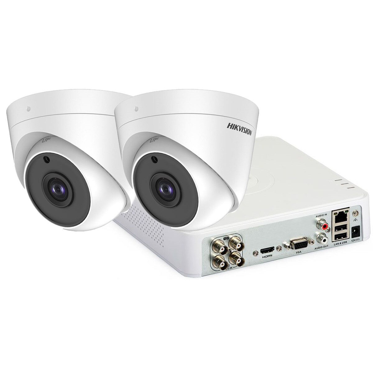 Sistem supraveghere video 2 camere de interior Hikvision 5MP(2K+), IR 20M