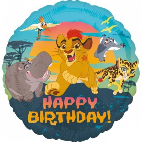 Balon folie Lion Guard Happy Birthday, multicolor, 45 cm